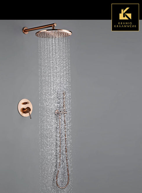 Douchekraan | Inbouw doucheset | Inner circle | Rose gold - koper look