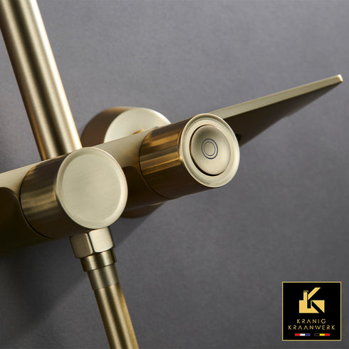 Exclusieve Douchekraan | opbouw doucheset | Baanbrekend ontwerp | Eloise | Geborsteld Goud