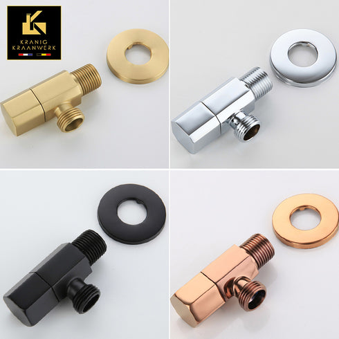 Hoekstopkraan | 1/2 Duims | Hoekig ontwerp | Installatiebenodigdheden | Om de kraan op de waterleiding te kunnen monteren