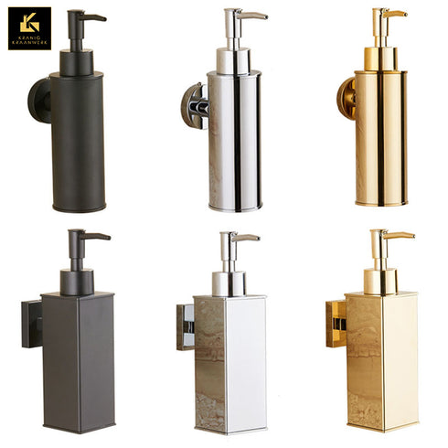 Zeep dispenser | Muurbevestiging | Cilindrisch of gehoekt