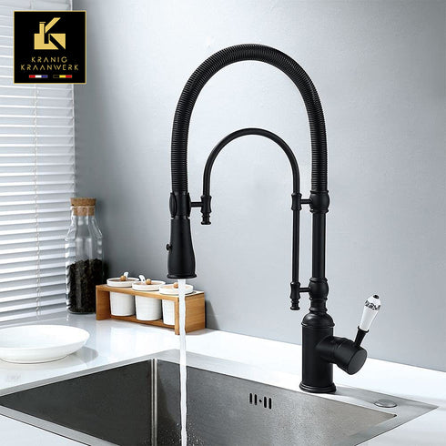 Landelijke stijl hoge spoelkraan | Horeca kraan | Spoelkeuken stijl | Henriette