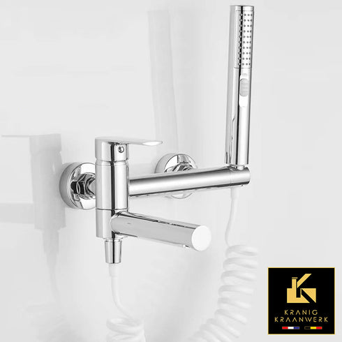 Ligbadkraan met handdouche | Op de wand montage | Jurijaan