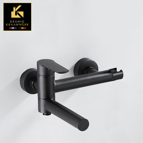 Ligbadkraan met handdouche | Op de wand montage | Jurijaan