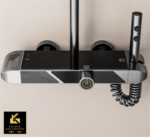 Exclusieve Douchekraan | opbouw doucheset touchscreen| Baanbrekend ontwerp | Elianne | Gunmetal Grijs