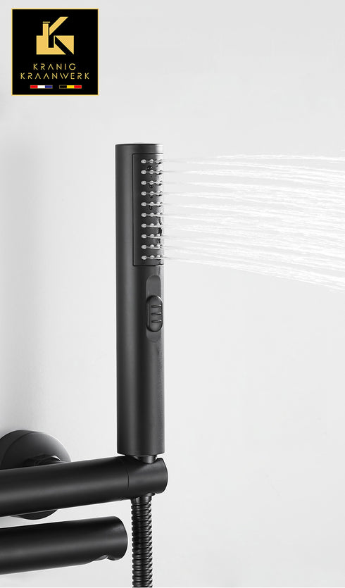 Ligbadkraan met handdouche | Op de wand montage | Jurijaan