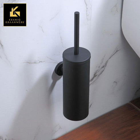 Inrichting | Design badkamer | Toiletborstel + houder (cilinder)