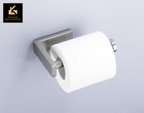 Inrichting | Design badkamer | Toiletrolhouder afgerond RVS