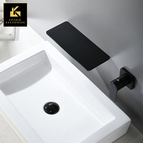 Ligbad en wastafel mengkraan | Badkamer kraan | Wand of tafel montage | Uit de plaat | Minimalisme