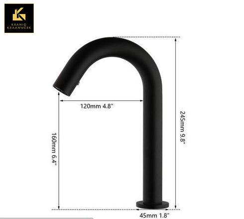 A- klasse Ultima Sensorkraan | Zwart | Touchless kraan | Toiletruimte | Mat Zwart | Minimalisme