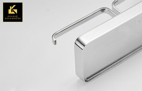 Inrichting | Design badkamer | Toiletrol houder met telefoon vlak | Dubbele rolhouder met inleg vlak