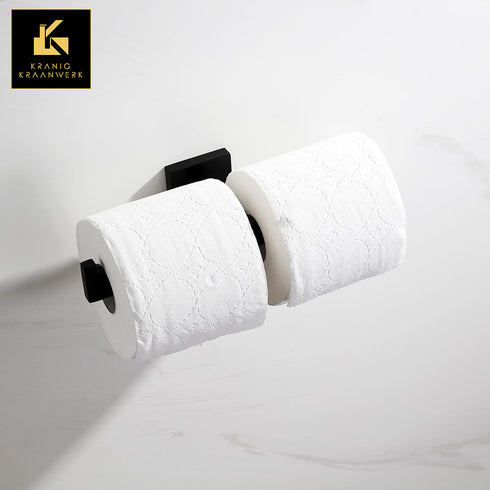 | Inrichting | Design badkamer | Toiletrol houder met telefoon vlak | Dubbele rol