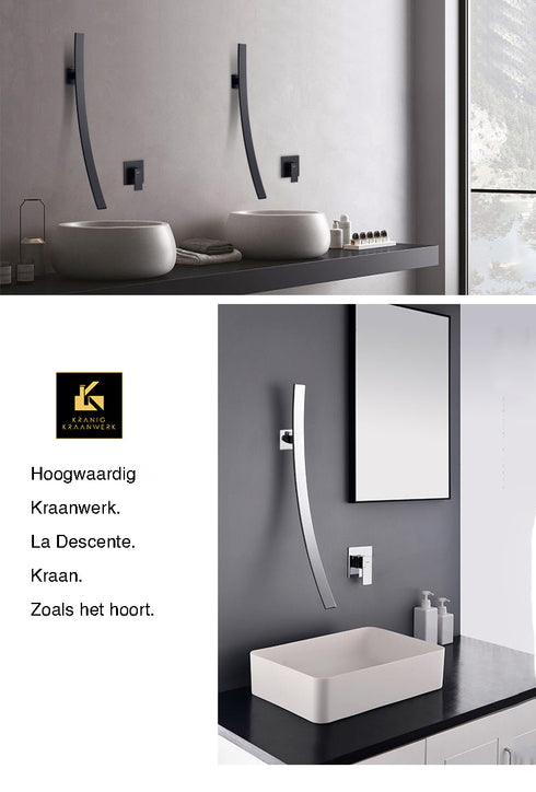 Hoogwaardig Kraanwerk | Wandmontage | La Descente | Minimalisme