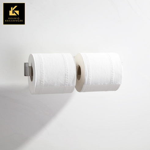 | Inrichting | Design badkamer | Toiletrol houder met telefoon vlak | Dubbele rol