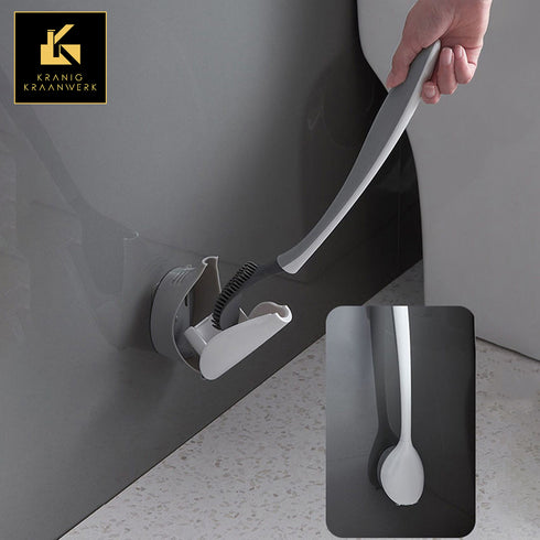 Inrichting | Design badkamer | Reukloze Toiletborstel van silicone | Hangend model