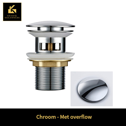 Sifon - Installatiebenodigdheden | Rond gevormde afvoerplugs | Kort model | Luxe afwerking