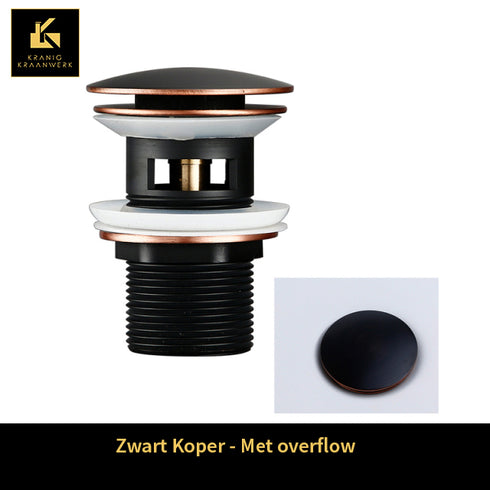 Sifon - Installatiebenodigdheden | Rond gevormde afvoerplugs | Kort model | Luxe afwerking