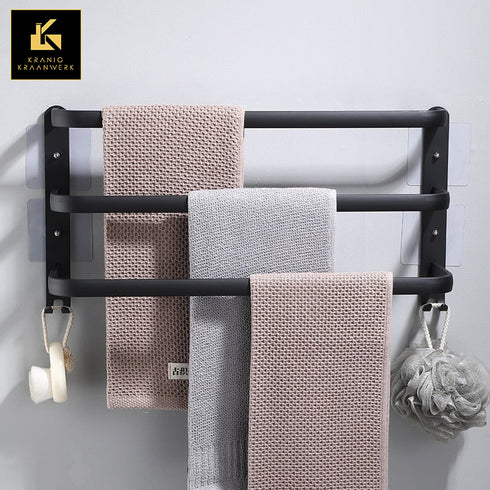 Groot handdoeken rek | Lekker praktisch | Ruim en groot | Zwart