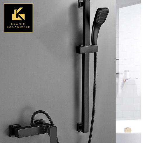 Douchekraan | doucheset | met geleide stang | Hoekig | Brinck