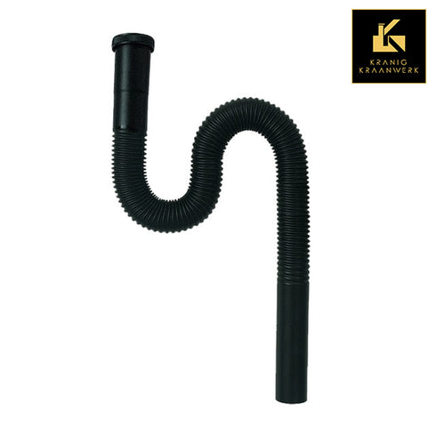 Installatiebenodigdheden | Design | Leidingwerk | Flexibele Afvoerbuis | Zwart