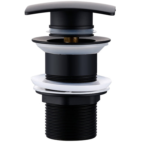 Pop up gootsteen dop | Vierkant gevormde afvoerplugs met luxe afwerking | Zwart