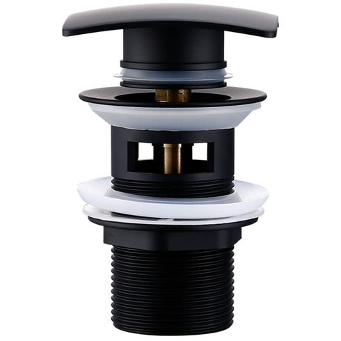 Pop up gootsteen dop | Vierkant gevormde afvoerplugs met luxe afwerking | Zwart