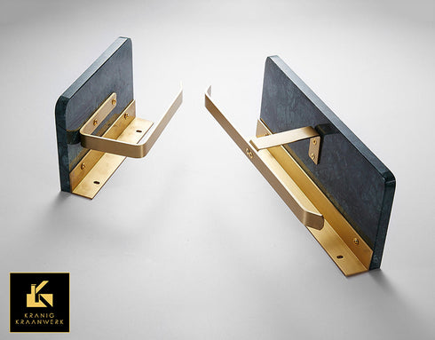 A high end design | Toiletrolhouder met telefoon vlak | Echt Marmersteen Groen